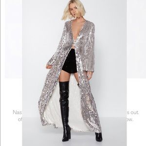 Sequin Duster or wear as a top!Perfect for a night out, concert, holiday parties